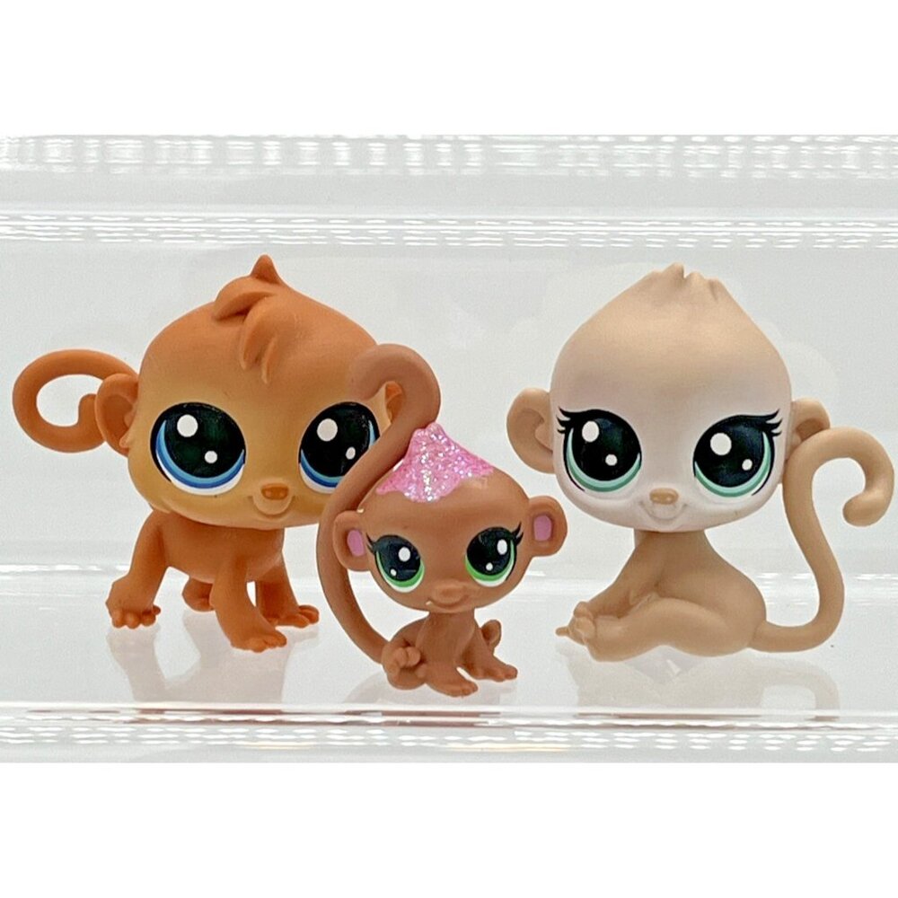 Littlest Pet Shop Birthday Bash Monkeys Family 2016 LPS ( 1-140) (1- 141) 1-142‎